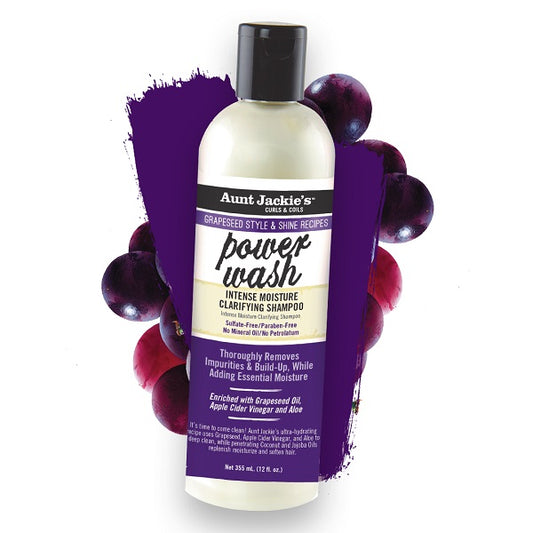 Shampoing Aunt Jackie’s Grapeseed Power Wash Clarifying Shampoo