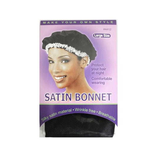 Bonnet Satin Noir Large 4412 Annie