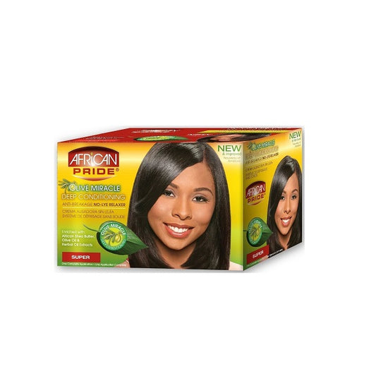 Défrisant African Pride Olive Miracle No Lye Relaxer Kit